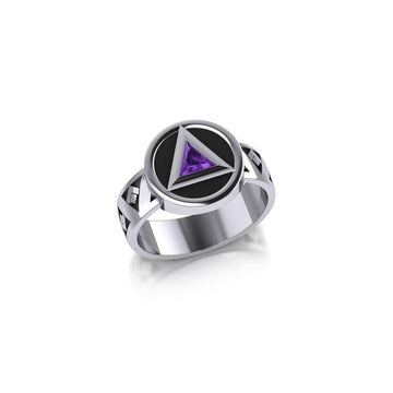 Recovery Band Ring with Gem and Enamel TRI2274 - Jewelry